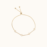 BRACELET TRÈFLE STRASS