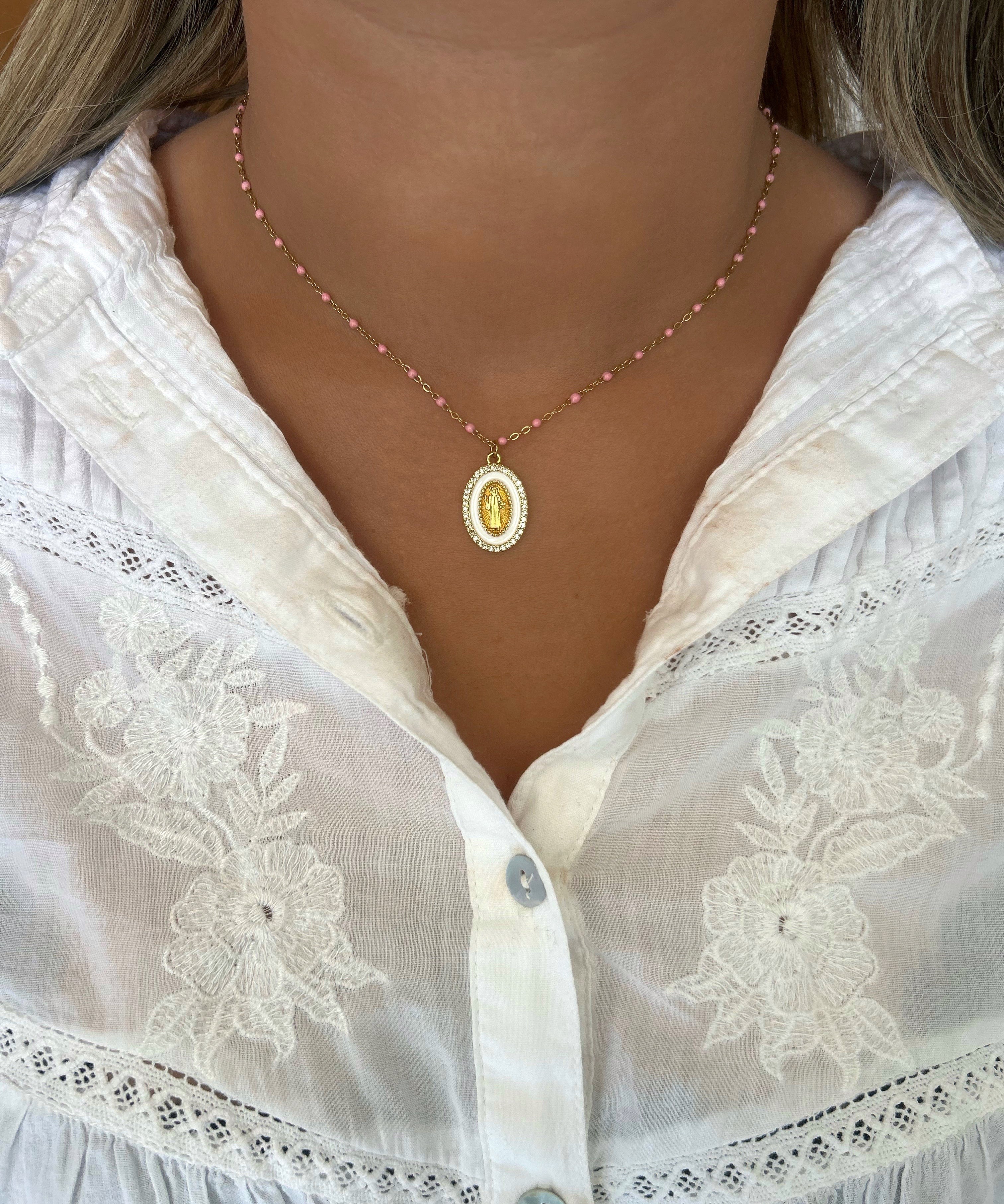 HOLY RHINESTONE NECKLACE
