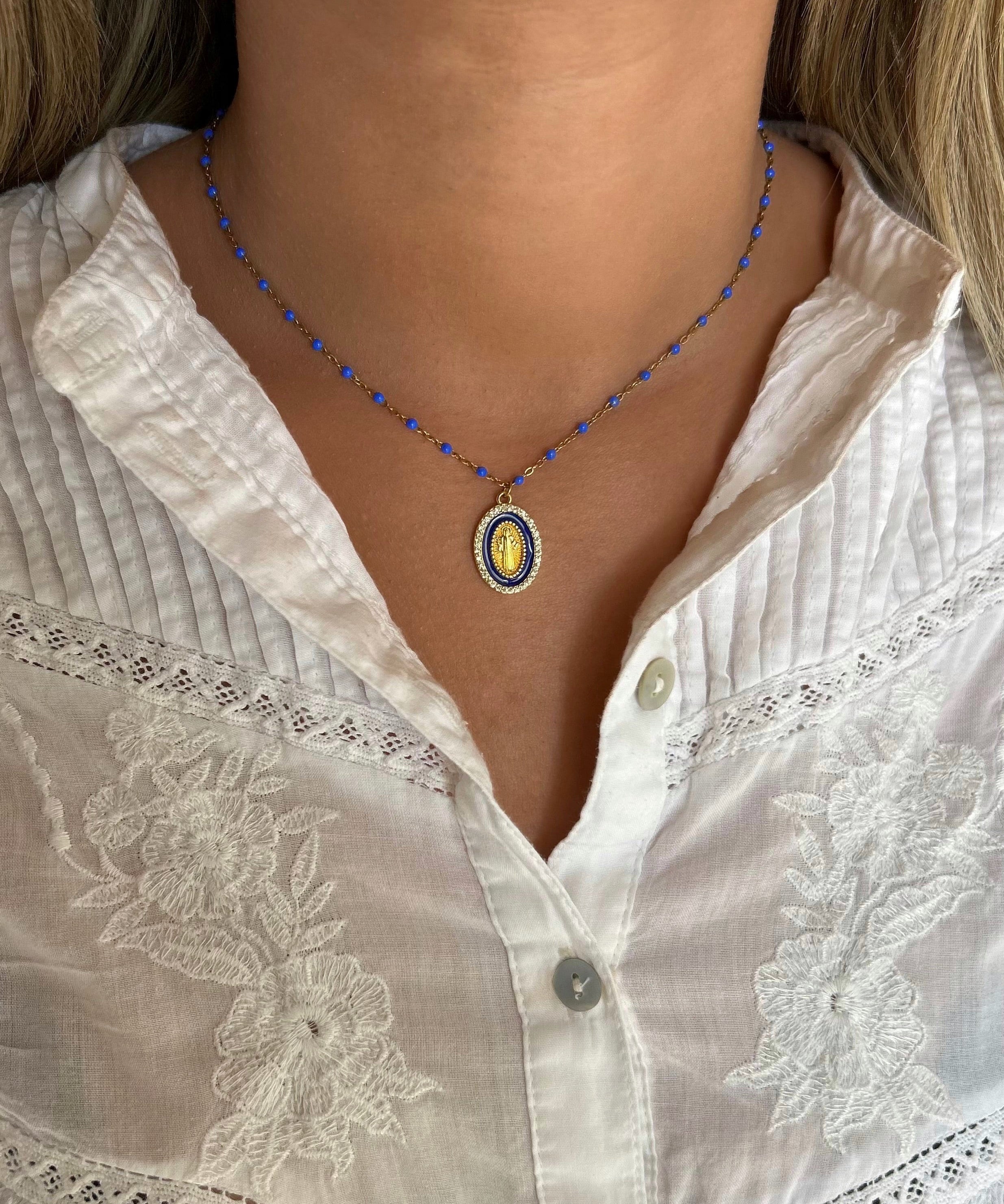 HOLY RHINESTONE NECKLACE
