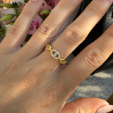 BAGUE MAILLE MARINE